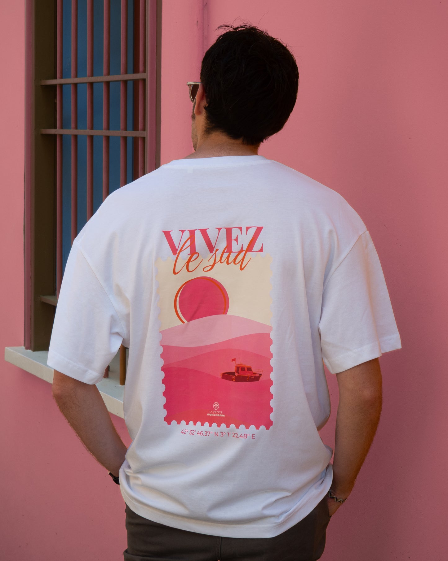 T-shirt oversize bateau “Vivez le Sud”