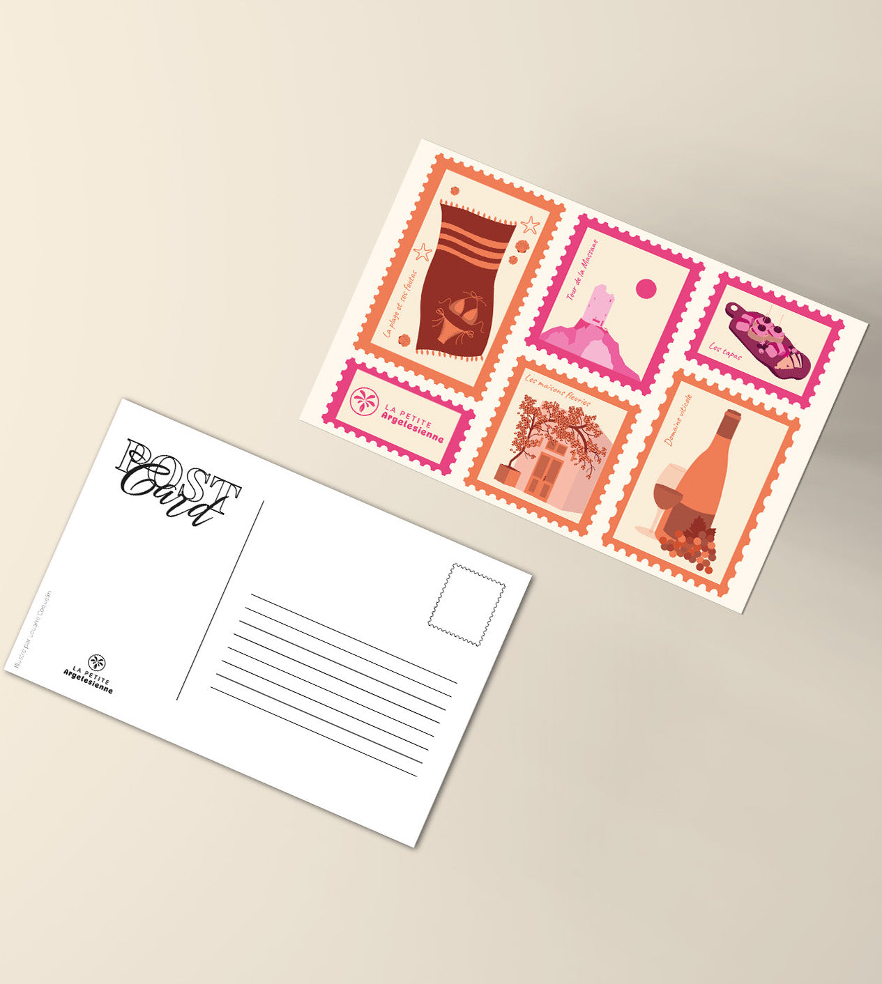 Carte Postale – Timbres Illustrés du Sud