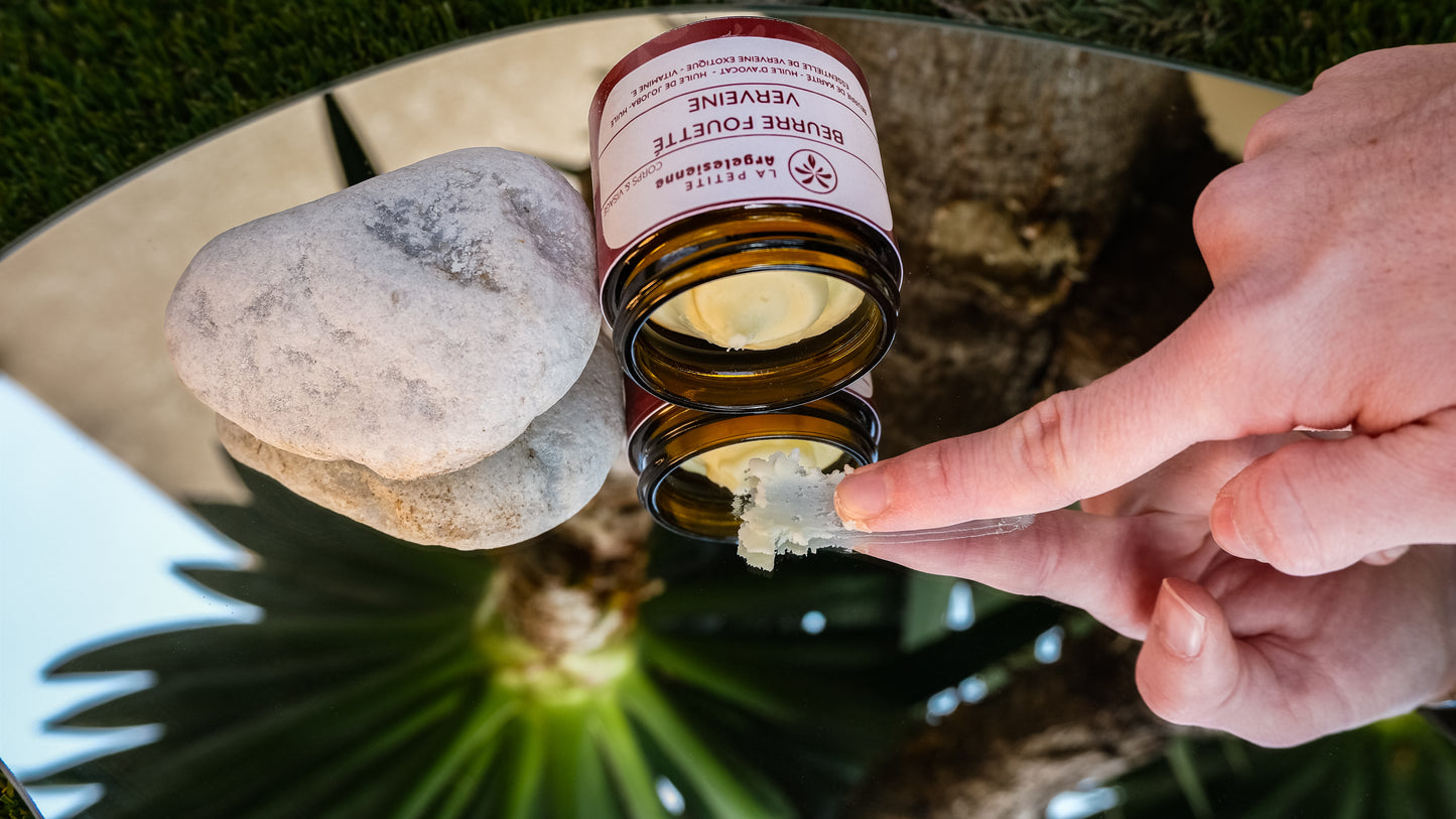 Baume au beurre de karité bio verveine – soin nourrissant visage & corps