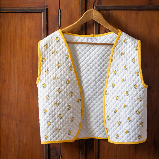 Mode Femme Gilet Sans Manche Citron