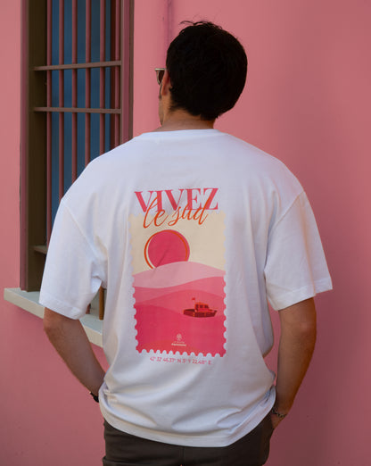T-shirt oversize bateau “Vivez le Sud”