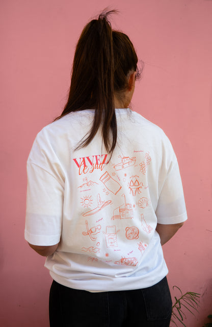 T-shirt oversize “Vivez le Sud” – édition illustrée