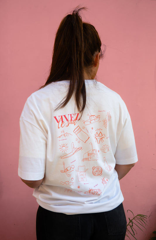 T-shirt oversize “Vivez le Sud” – édition illustrée