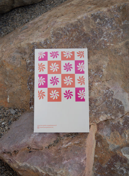 Carnet A5 fleurs méditerranéennes “Vivez le Sud”
