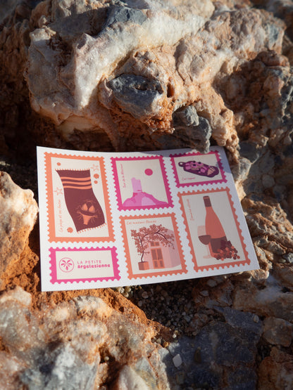 Carte Postale – Timbres Illustrés du Sud