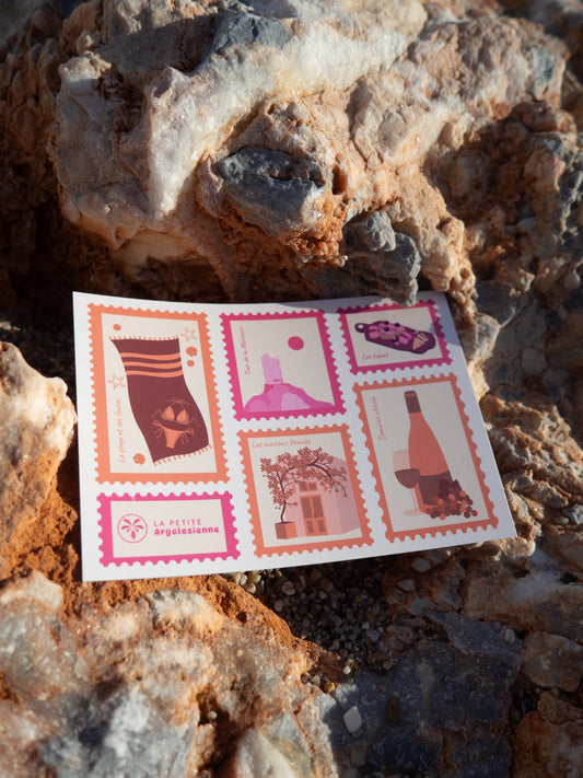 Carte Postale – Timbres Illustrés du Sud